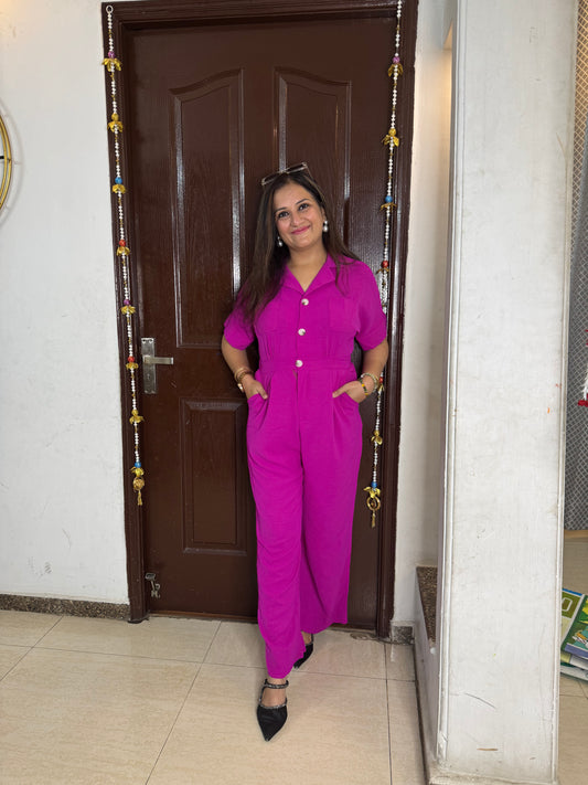 'VIBRANCE' Pink Jumpsuit