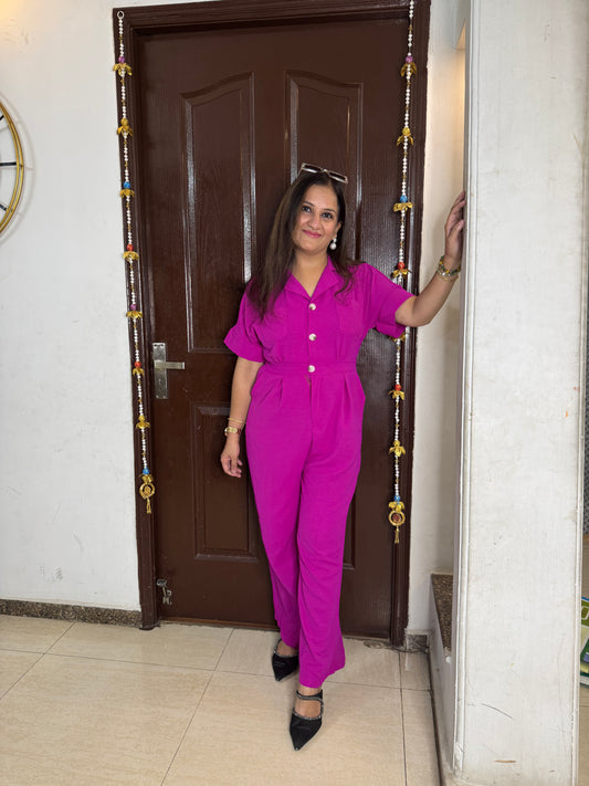 'VIBRANCE' Pink Jumpsuit