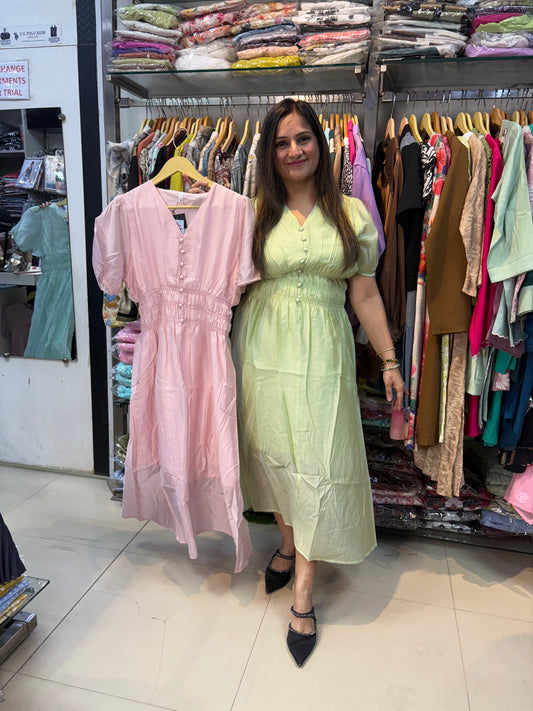 'AMBER' Solid Summer Dress