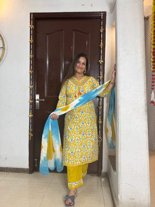 'CHAANDNI' Cotton Suit - SJ Fashions