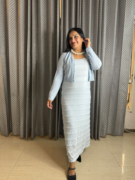 Pre Winter Powder Blue 2 pc Dress