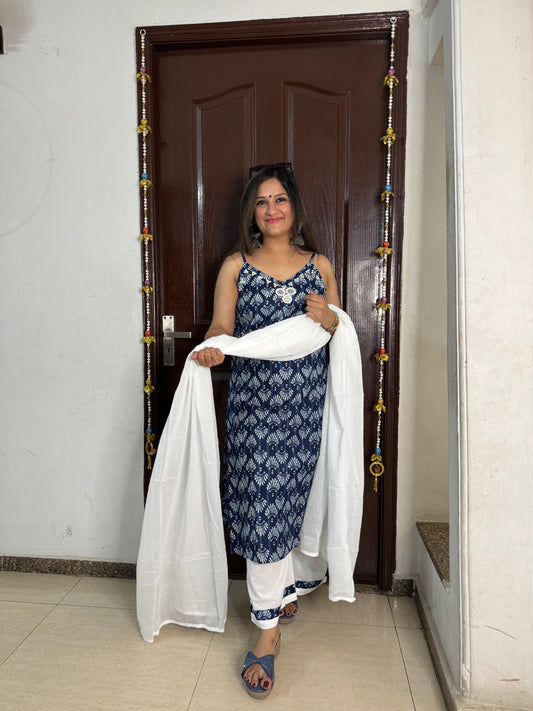 'GUL' Blue Strappy Suit - SJ Fashions