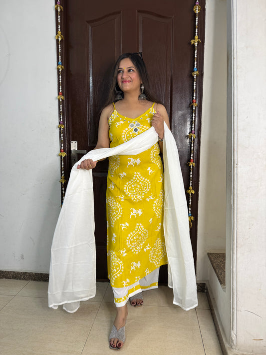 'GUL' Yellow Strapy Suit