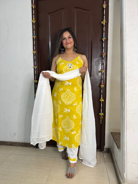 'GUL' Yellow Strapy Suit