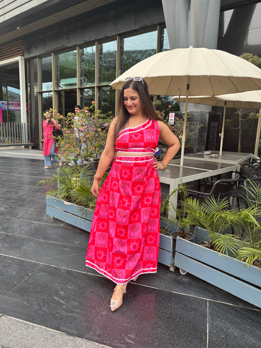 'SERENE' Pink Vacation Dress