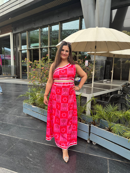 'SERENE' Pink Vacation Dress