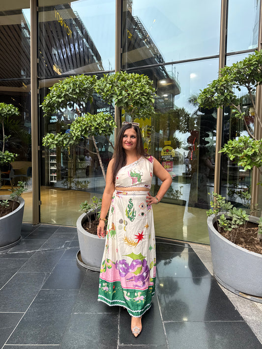 'SERENE' Water Print Vacation Dress