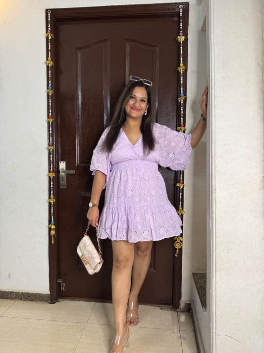 'PETAL' Cotton Schifilli Dress