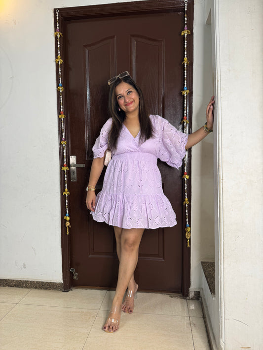 'PETAL' Cotton Schifilli Dress