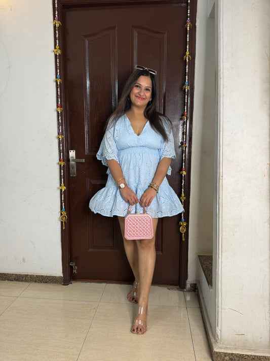 'PETAL' Cotton Schifilli Dress