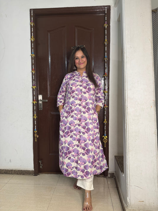 'FUSION' Printed Lilac Coord Set