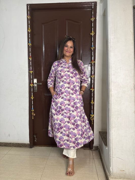 'FUSION' Printed Lilac Coord Set