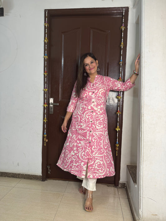 'FUSION' Printed Pink Coord Set