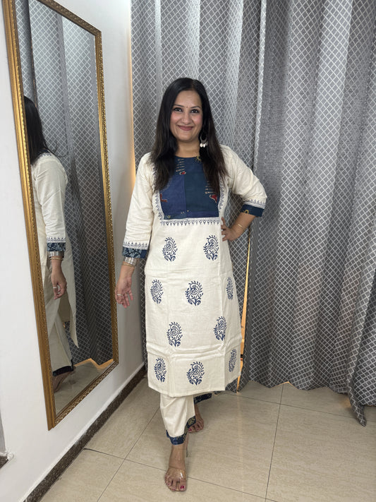 TAVISHI Linen Cotton Kurta Set| Elegant, Breathable & Timeless Ethnic Wear for Women | SJ Fashions