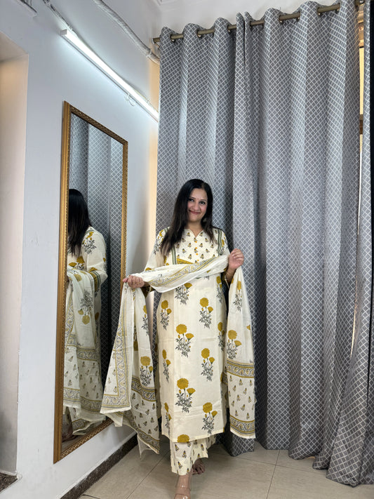 AVIRA Three Piece Set for Women | Elegant Coord Set with Dupatta | SJ Fashions