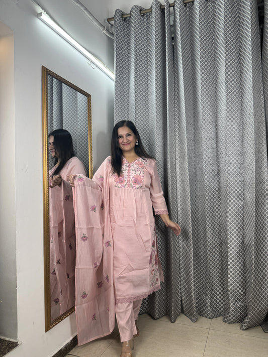 NYZA Mul Chanderi Suit | Elegant Ethnic Wear for Women | SJ Fashions