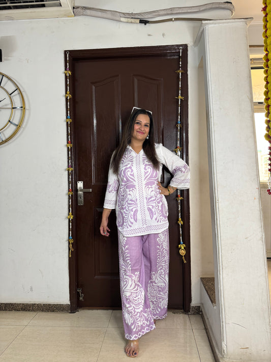 'NIRA' Lilac Coord Set