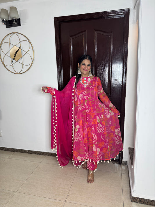 'AISHA'- Pom Pom Anarkali Suit