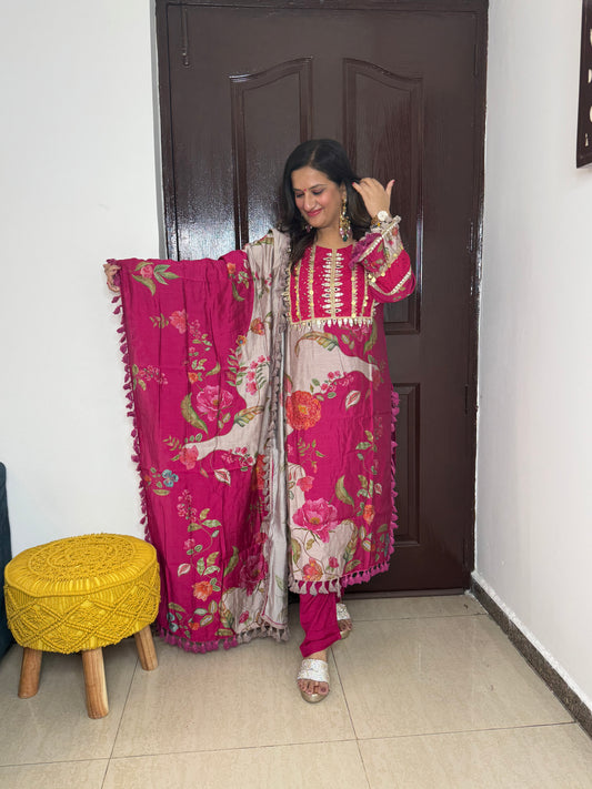 'GULNAR'- Pure Muslin Suit