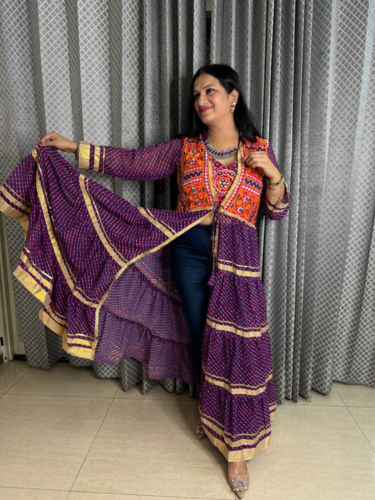 Navratri Special Padded Blouse & Shrug - SJ Fashions