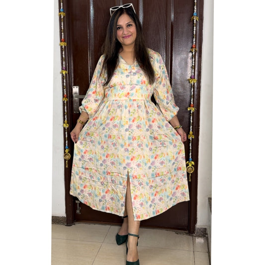 'BLOOMORA' Yellow Floral Dress