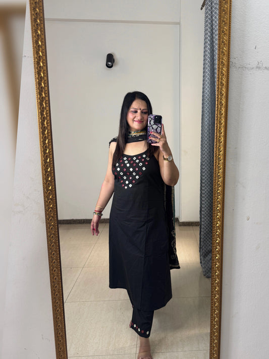 AVANTI Strappy Cotton Suit for Women | Stylish Summer Ethnic Wear | SJ Fashions