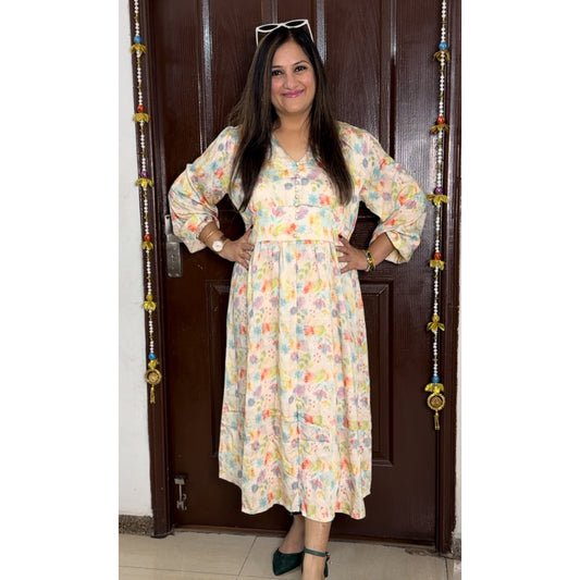 'BLOOMORA' Yellow Floral Dress