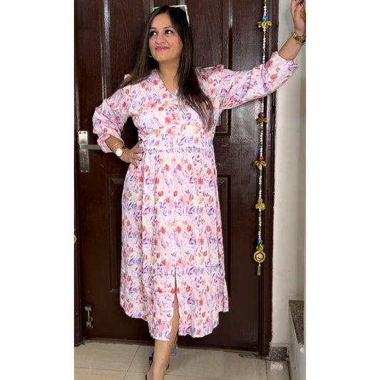 'BLOOMORA' Lilac Floral Dress