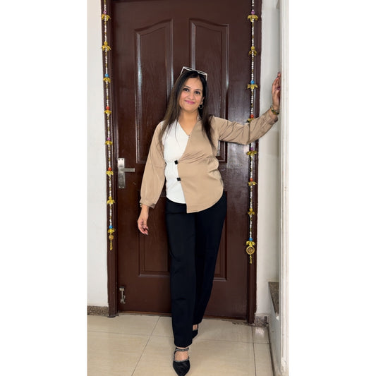 'VIVID' Brown Formal Top