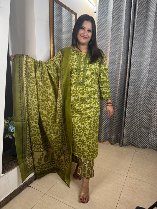 KASTURI Three-Piece Set for Women | Elegant Ethnic Wear |SJ Fashions