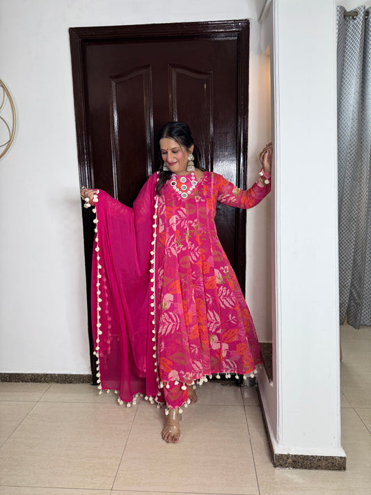 'AISHA'- Pom Pom Anarkali Suit