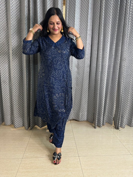 Muslin Kurti Pant Set