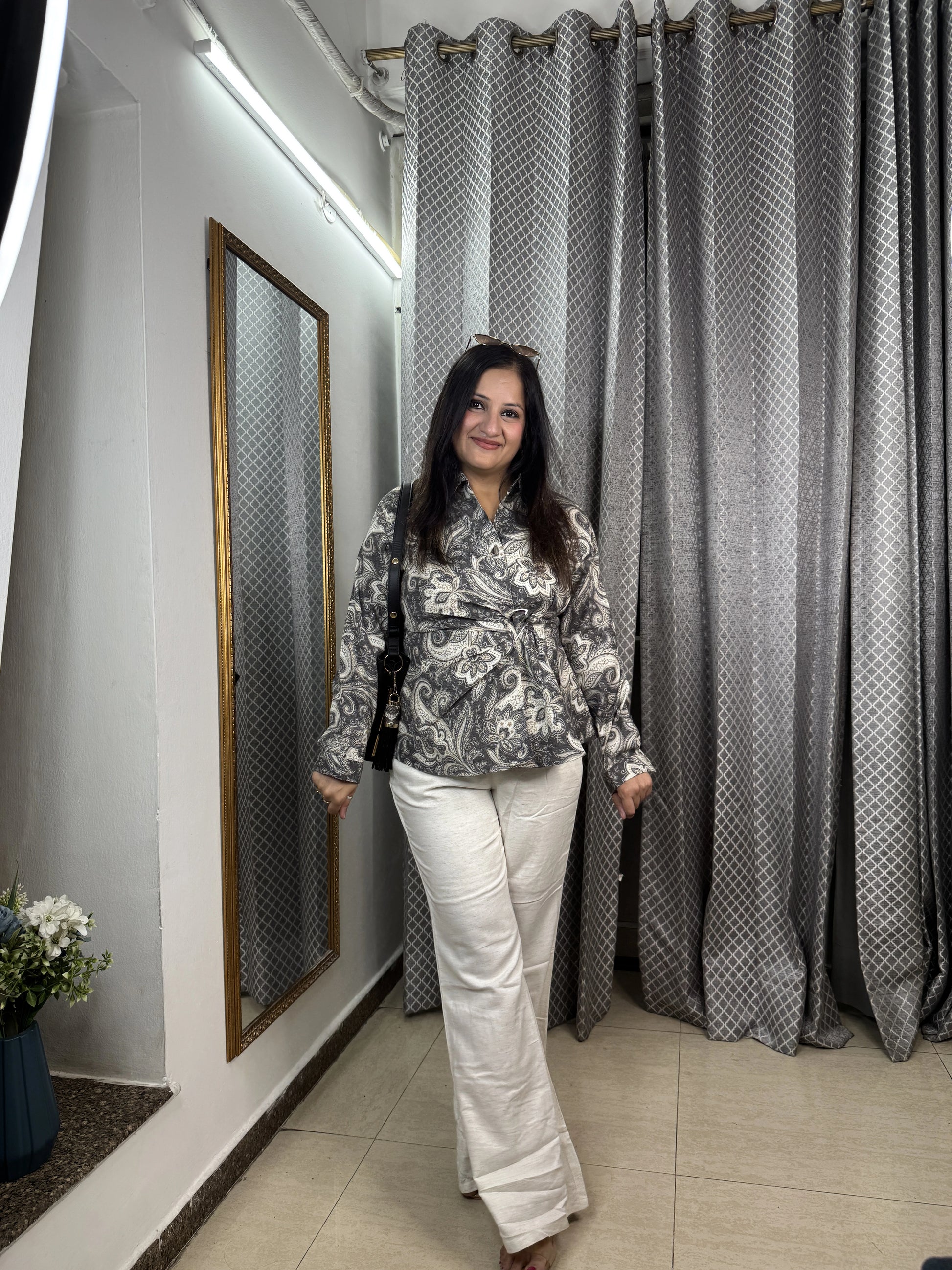 Women cotton linen coord set for office and casual wear breathable summer outfit