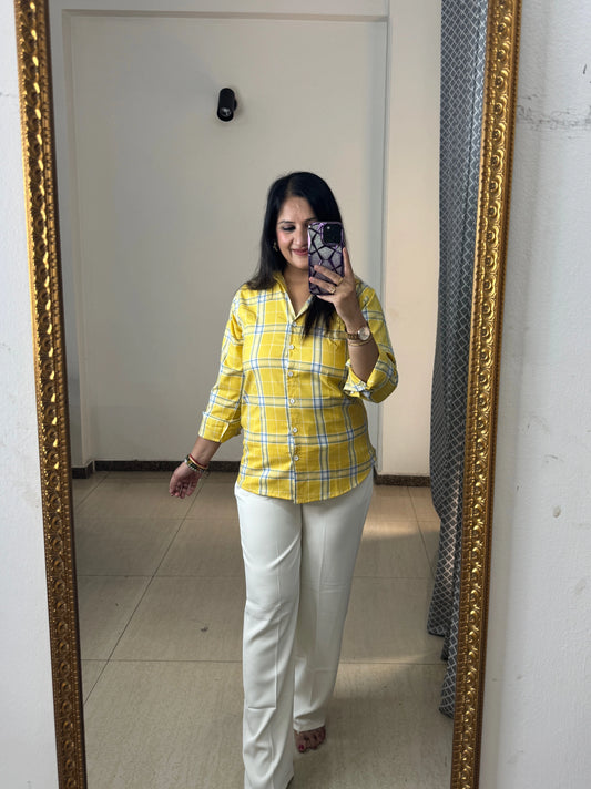 'PANKH' Yellow Shirt